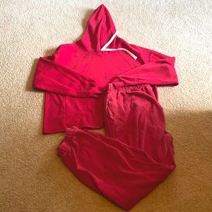RED SOFT JOGGER SET